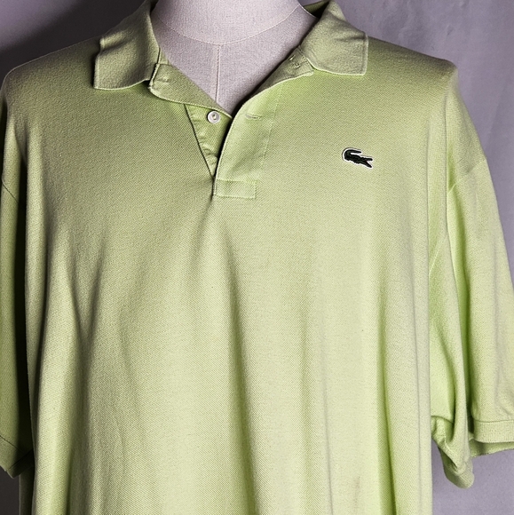 Lacoste Lime Green Polo Shirt Size 4XL - Picture 2 of 4